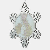 Belangrijkste hoogwegen op de Britse eilanden Tin Sneeuwvlok Ornament (Rechts)