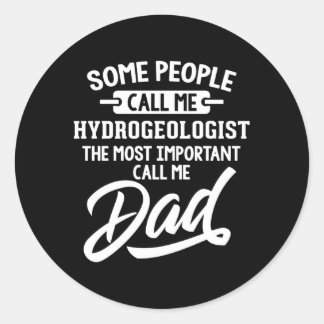 Belangrijkste hydrogeoloog papa noemt me papa ronde sticker