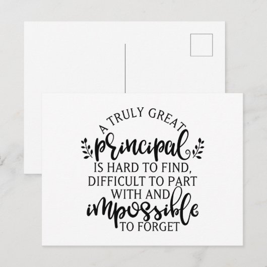 Belangrijkste ideeën op de dag van waardering briefkaart (Voorkant / Achterkant)