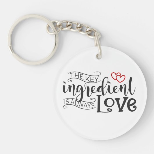 Belangrijkste ingrediënt is liefde Valentijn | But Sleutelhanger (Voorkant)