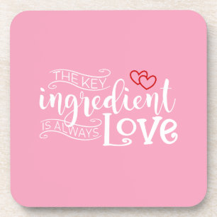 Belangrijkste ingrediënt is Love Valentijn ONDER Bier Onderzetter