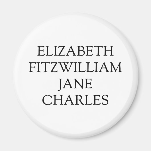 Belangrijkste kenmerken van Pride en Prejudice Magneet (Voorkant)