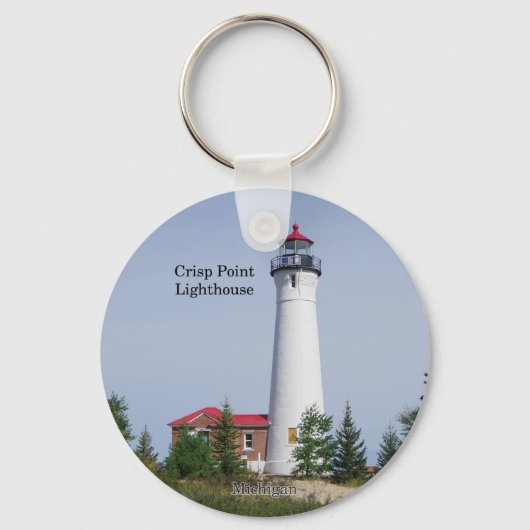 Belangrijkste keten van Crisp Point Lighthouse Sleutelhanger (Voorkant)