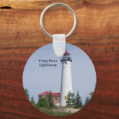 Belangrijkste keten van Crisp Point Lighthouse Sleutelhanger (Voorkant)