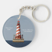 Belangrijkste keten van White Shoal Lighthouse Sleutelhanger (Achterkant)