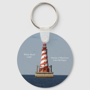 Belangrijkste keten van White Shoal Lighthouse Sleutelhanger