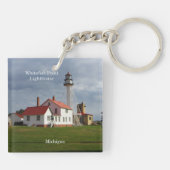 Belangrijkste keten van Whitefish Point Lighthouse Sleutelhanger (Achterkant)