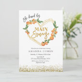 Belangrijkste knijpen Sinaasappel bruids douche ui Kaart (Staand voorkant)