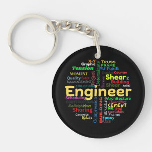 Belangrijkste label voor engineer sleutelhanger