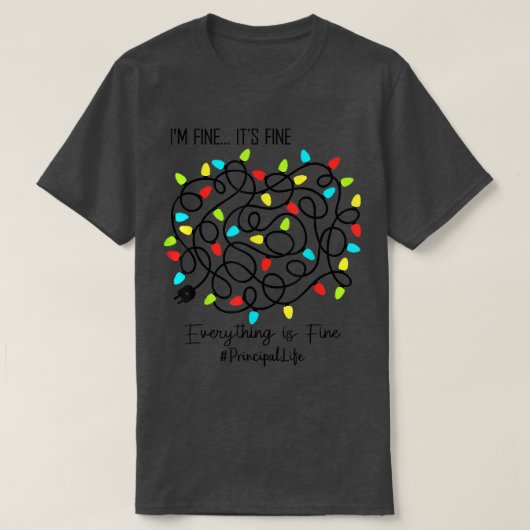Belangrijkste leraar Funny Alles is prima Christm T-shirt (Design voorkant)