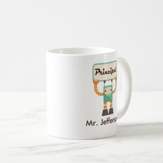 Belangrijkste  Mok van schoolrobot (Voorkant rechts)