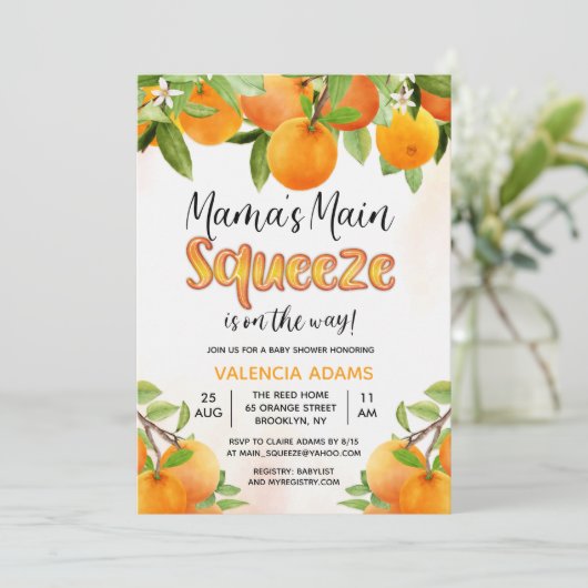 Belangrijkste Oranje uitnodiging tot het indienen  (Staand voorkant)