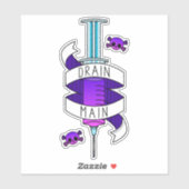 Belangrijkste Paarse Cartoon voor gamer Sticker (Vel)