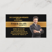 Belangrijkste punt: Realtor Black & Gold Theme Visitekaartje (Voorkant)