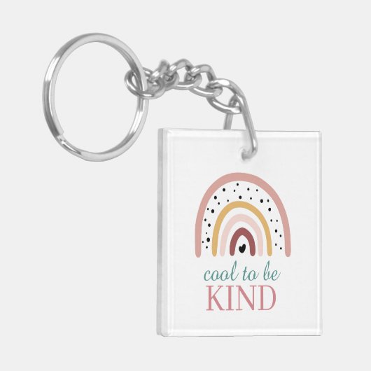 Belangrijkste ring - Regenboogkool om te vinden Sleutelhanger (Voorkant Links)