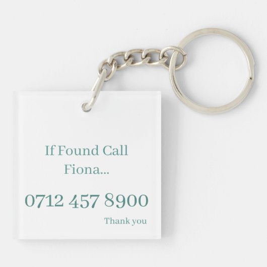 Belangrijkste ring - Regenboogkool om te vinden Sleutelhanger (Achterkant)