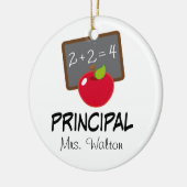 Belangrijkste school - Gepersonaliseerde cadeau Keramisch Ornament (Links)