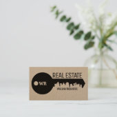 Belangrijkste skyline kraft visitekaartje (Staand voorkant)