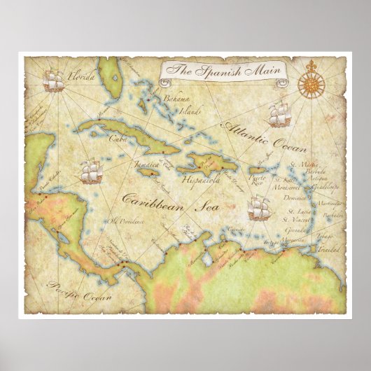 Belangrijkste Spaanse kaart Poster (Voorkant)