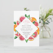 Belangrijkste squeeze | Citrus | Bloemen Vrijgezel Kaart (Staand voorkant)