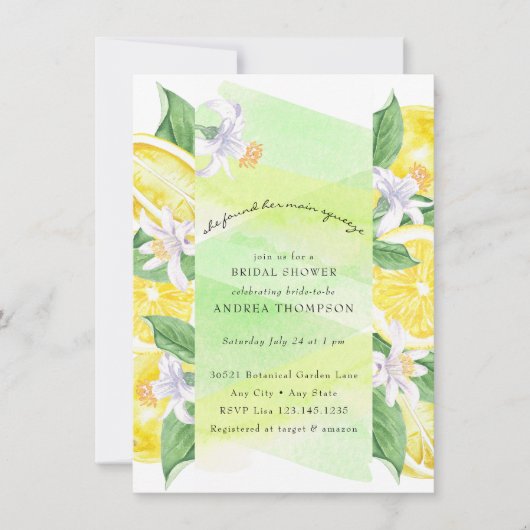 Belangrijkste squeeze | Citrus | Citroengeel Vrijg Kaart (Voorkant)