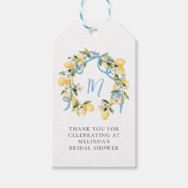 Belangrijkste Squeeze Citrus Citrus Monogram Vrijg Cadeaulabel