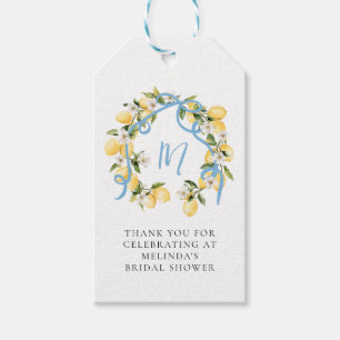 Belangrijkste Squeeze Citrus Citrus Monogram Vrijg Cadeaulabel