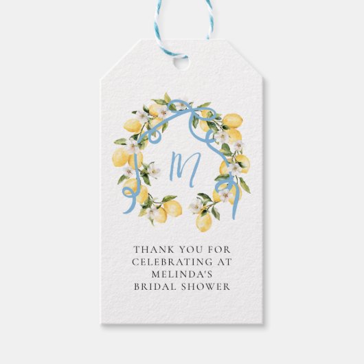 Belangrijkste Squeeze Citrus Citrus Monogram Vrijg Cadeaulabel (Voorkant)