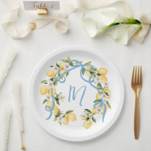 Belangrijkste Squeeze Citrus Citrus Monogram Vrijg Papieren Bordje