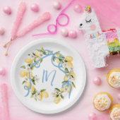 Belangrijkste Squeeze Citrus Citrus Monogram Vrijg Papieren Bordje (Feest)