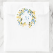 Belangrijkste Squeeze Citrus Citrus Monogram Vrijg Ronde Sticker (Tas)