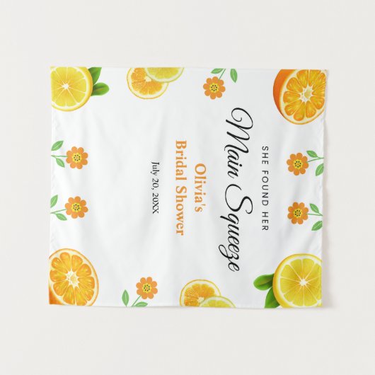 Belangrijkste Squeeze Citrus Lemon Vrijgezellenfee Wandkleed (Voorkant (horizontaal))
