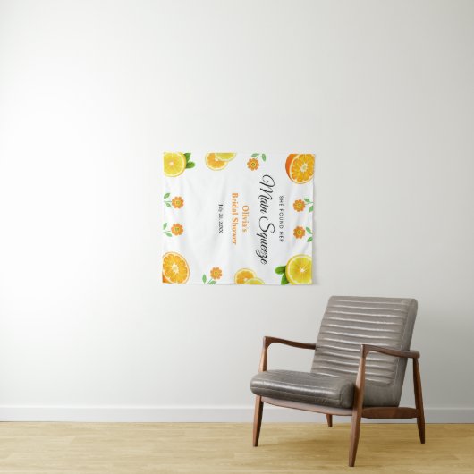 Belangrijkste Squeeze Citrus Lemon Vrijgezellenfee Wandkleed (In Situ (horizontaal))