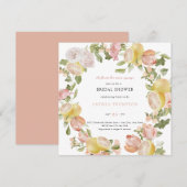 Belangrijkste squeeze | Citrus | Roze Bloemen Vrij Kaart (Voorkant / Achterkant)