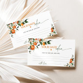 Belangrijkste squeeze citrus thema Datum nacht ide Informatiekaartje