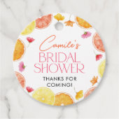 Belangrijkste Squeeze Citrus Vrijgezellenfeest Fav Bedankjes Labels (Voorkant)