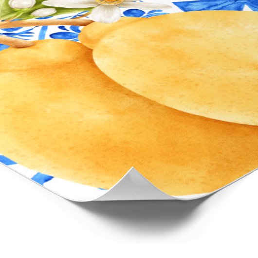 Belangrijkste squeeze | Mediterraan citroen Vrijge Poster (Hoek)