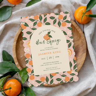 Belangrijkste squeeze Oranje Citrus Vrijgezellenfe Kaart