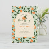 Belangrijkste squeeze Oranje Citrus Vrijgezellenfe Kaart (Staand voorkant)