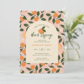 Belangrijkste squeeze Oranje Citrus Vrijgezellenfe Kaart (Staand voorkant)