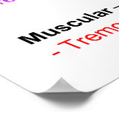 Belangrijkste symptomen van de toxiciteitgrafiek v poster (Hoek)