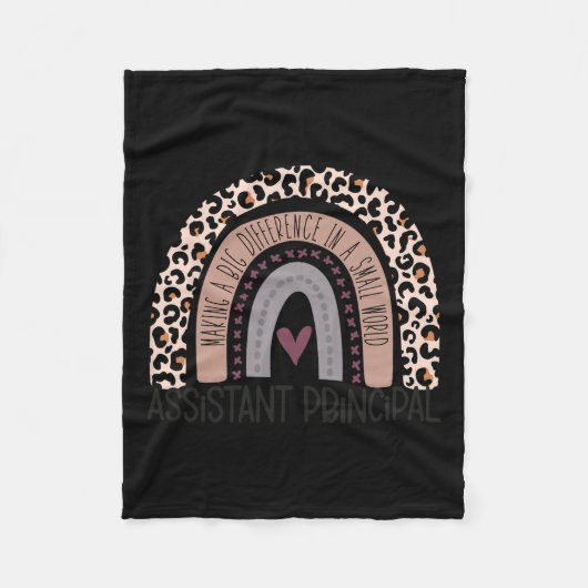 Belangrijkste waardering Leopard Print Rainbow Fleece Deken (Voorkant)