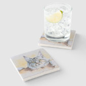 Belangrijkste Waterverf munten Stenen Onderzetter (Zijkant)