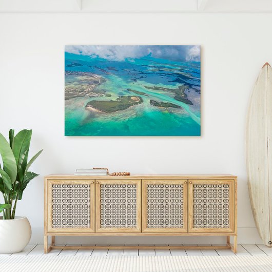 Belangrijkste westelijke Florida-eilanden uit de l Canvas Afdruk