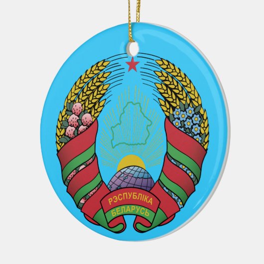 BELARUS* - Aangepaste kerstversiering Keramisch Ornament (Links)
