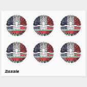 Belarus Belarusian Belarussian French France Tree Ronde Sticker (Vel)