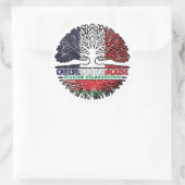 Belarus Belarusian Belarussian French France Tree Ronde Sticker (Tas)
