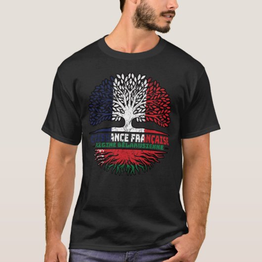 Belarus Belarusian Belarussian French France Tree T-shirt (Voorkant)
