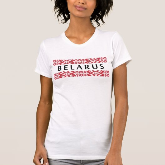 belarus country symbol name text folk motif t-shirt (Voorkant)