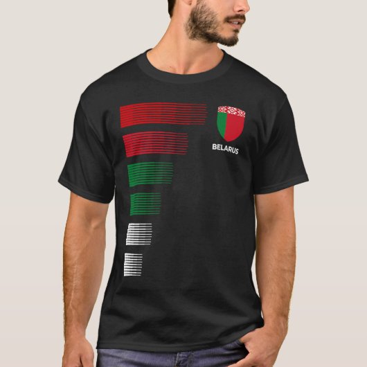 Belarus Flag Emblem Patriotic Belarusian National  T-shirt (Voorkant)